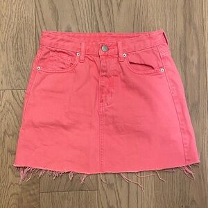 Y2K Happy yoyo Pink Denim Skirt, 💯 Cotton